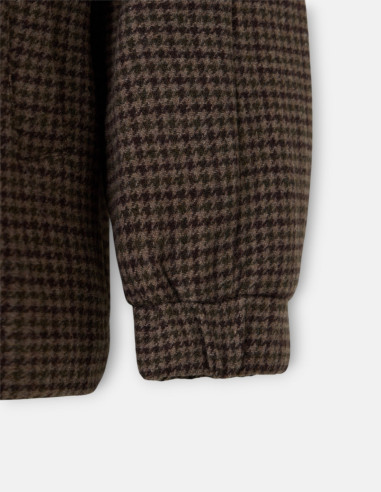 Cazadora Hombre Pata de Gallo Marrón Verde | Manzanos Moda