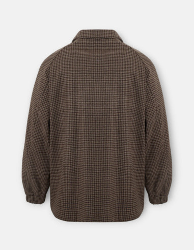 Cazadora Hombre Pata de Gallo Marrón Verde | Manzanos Moda