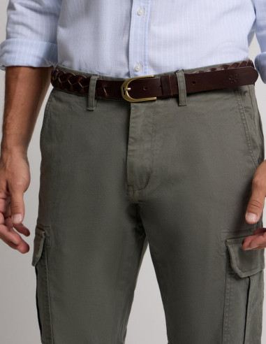 Pantalón Cargo Verde Hombre Silbon Slim Fit | Manzanos Moda