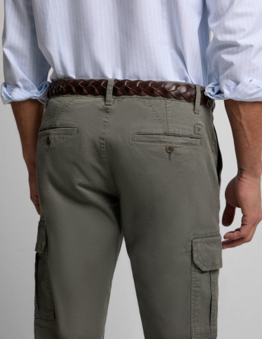 Pantalón Cargo Verde Hombre Silbon Slim Fit | Manzanos Moda