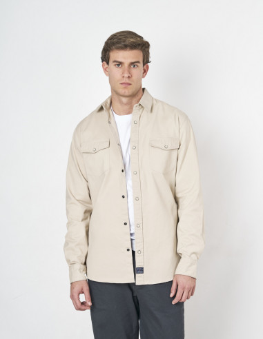 Sobrecamisa Spagnolo con bolsillos beig