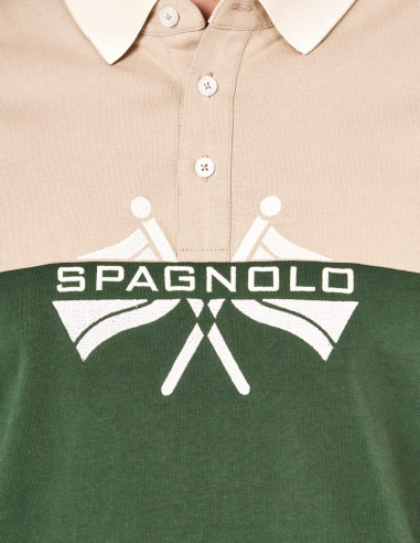 Polo Hombre Spagnolo Beige con Bandera | Manzanos Moda