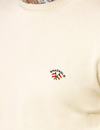 Jersey Mujer Cuello Caja Beige | Manzanos Moda
