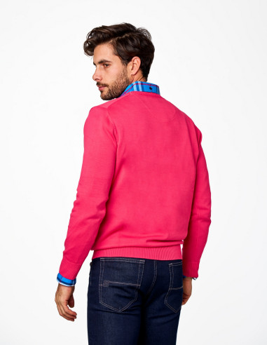 Jersey Mujer Cuello Caja Fucsia | Manzanos Moda