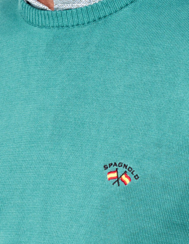 Jersey Básico Spagnolo Verde Claro Cuello | Manzanos Moda