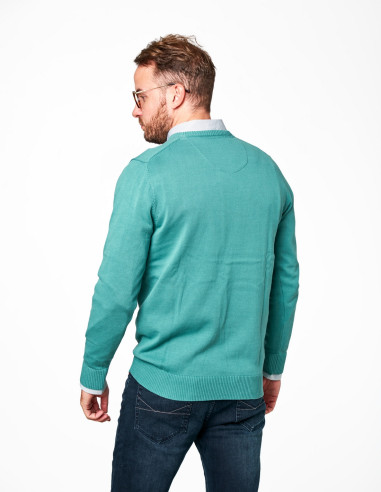 Jersey Básico Spagnolo Verde Claro Cuello | Manzanos Moda