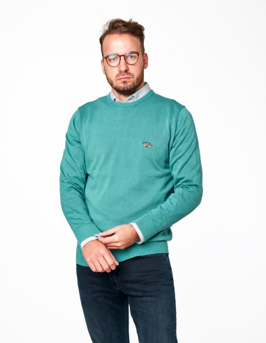 Jersey Básico Spagnolo Verde Claro Cuello | Manzanos Moda