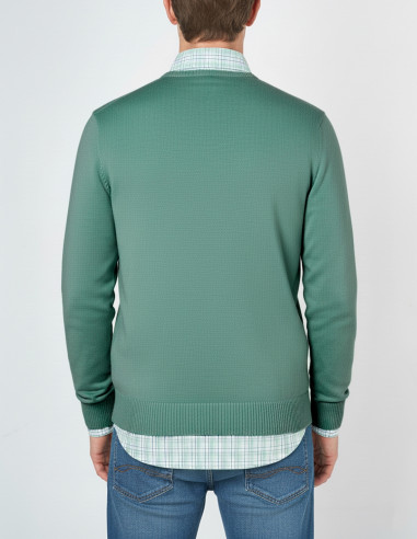 Jersey Spagnolo Verde Cuello Caja Mujer | Manzanos Moda