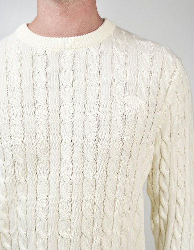 Jersey Hombre Spagnolo Beige Cuello Redondo | Manzanos Moda