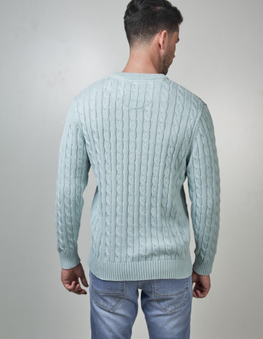 Jersey Hombre Spagnolo Verde Cuello Redondo | Manzanos Moda