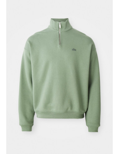 Sudadera Lacoste Verde Cremallera Cuello | Manzanos Moda