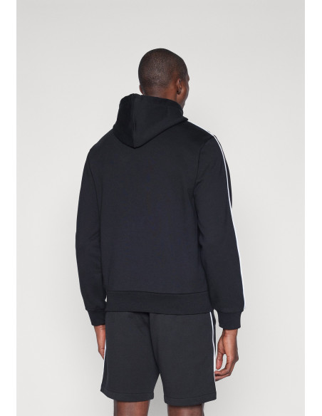 Sudadera Lacoste Hombre con Capucha Negro - Felpa Algodón 100% Original