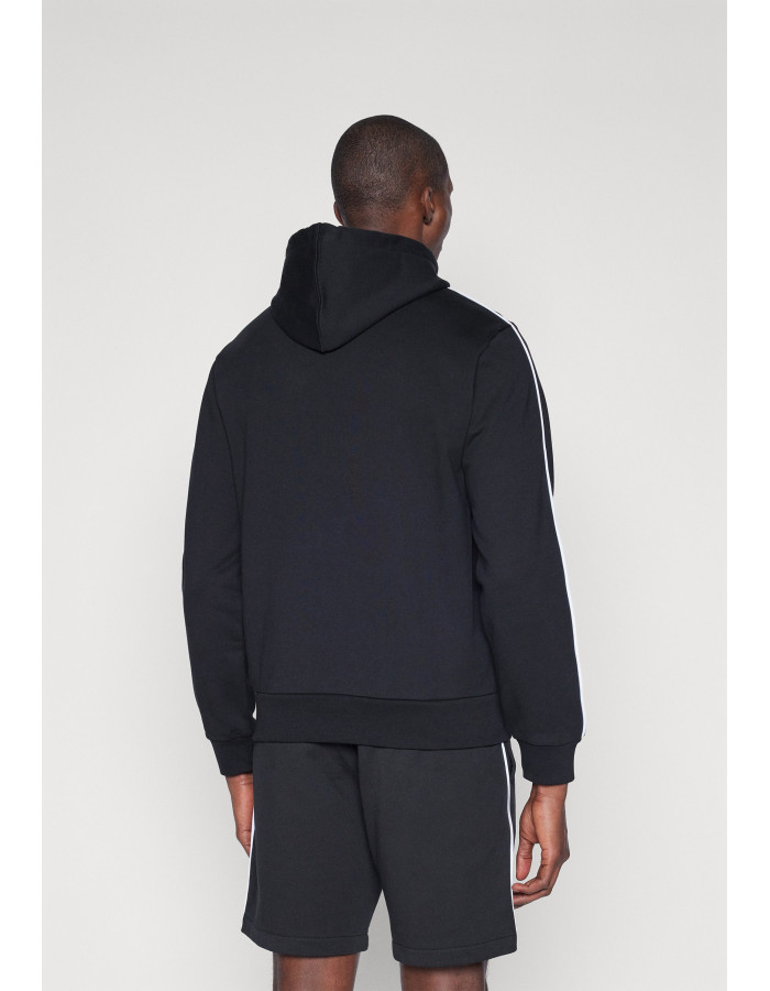 Sudadera Lacoste Hombre con Capucha Negro - Felpa Algodón 100% Original