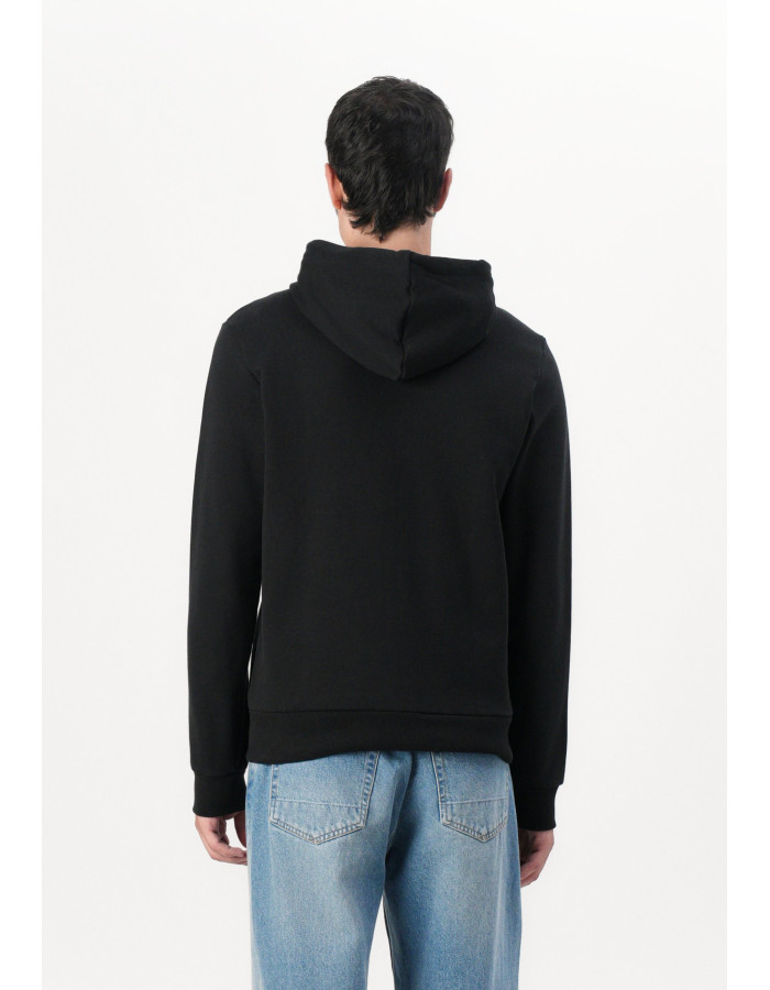 Sudadera Lacoste Hombre Capucha Cremallera Color Block Negro - Classic Fit