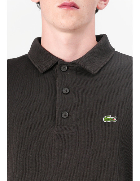 Sudadera Lacoste Hombre Marrón Cuello Polo Algodón 100% Classic Fit