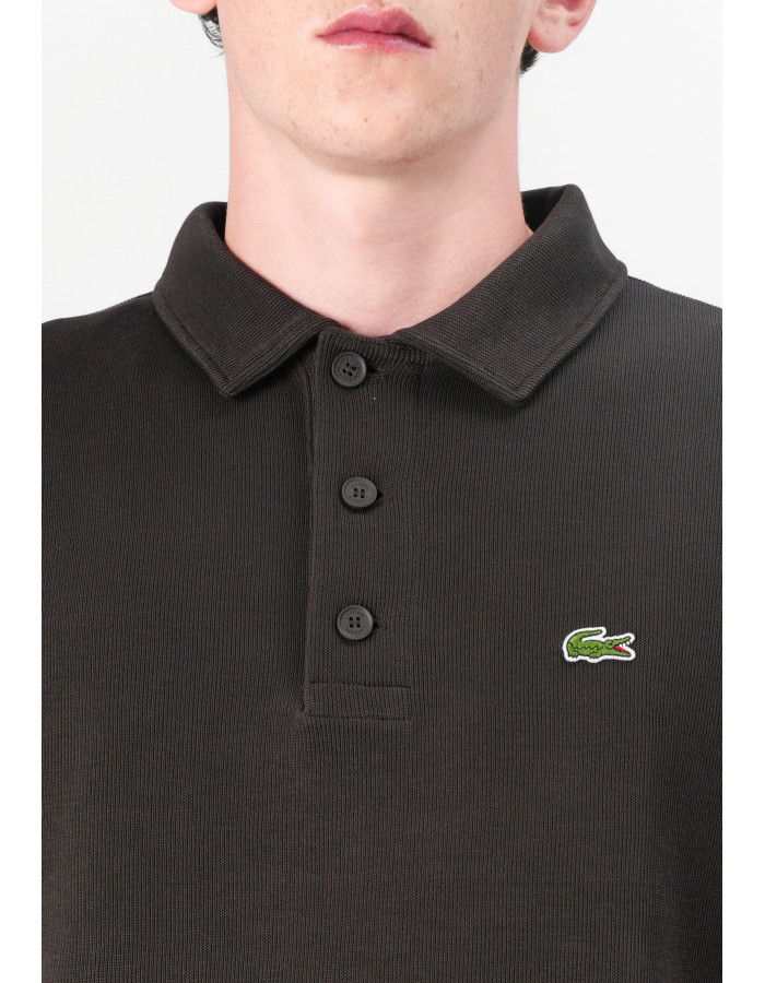 Sudadera Lacoste Hombre Marrón Cuello Polo Algodón 100% Classic Fit