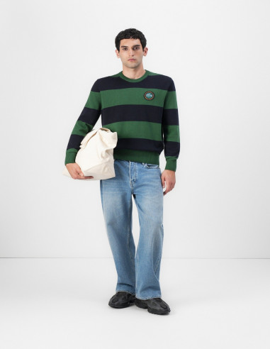 Jersey Lacoste Hombre Algodón Orgánico Rayas | Manzanos Moda
