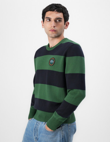 Jersey Lacoste Hombre Algodón Orgánico Rayas | Manzanos Moda