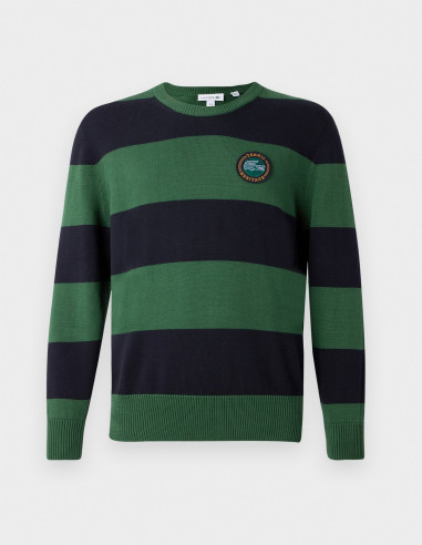 Jersey Lacoste Hombre Algodón Orgánico Rayas | Manzanos Moda
