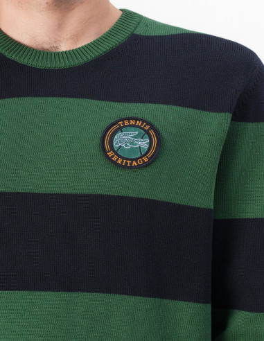 Jersey Lacoste Hombre Algodón Orgánico Rayas | Manzanos Moda