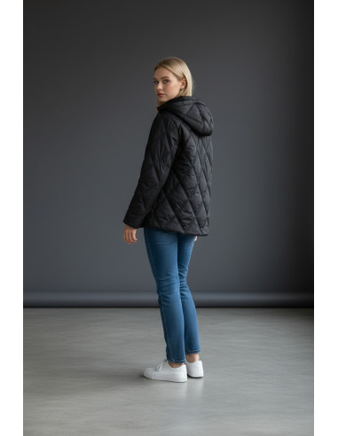 Parka Mujer Negra Acolchada Corta | Manzanos Moda