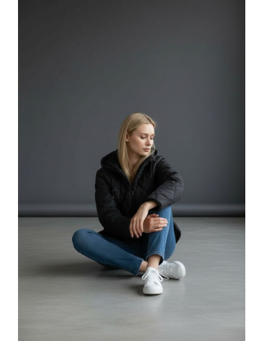 Parka Mujer Negra Acolchada Corta | Manzanos Moda