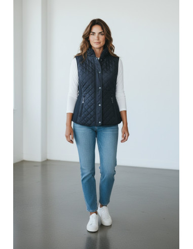 Chaleco Acolchado Mujer Azul Marino | Manzanos Moda