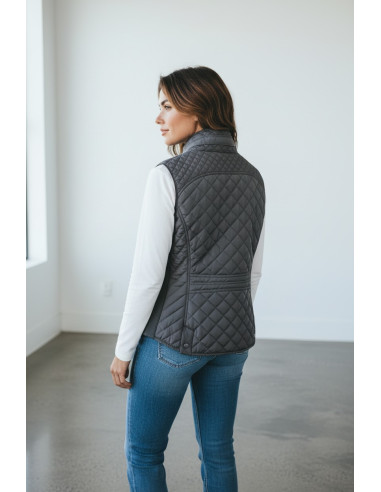 Chaleco Acolchado Mujer Azul Marino | Manzanos Moda