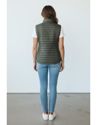 Cazadora Mujer Corto Acolchado Verde Kakhy - Estilo y Comodidad 2