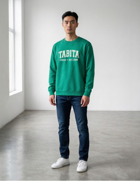 SUDADERA TABITA LOGO UNIVERSITY GO GREEN