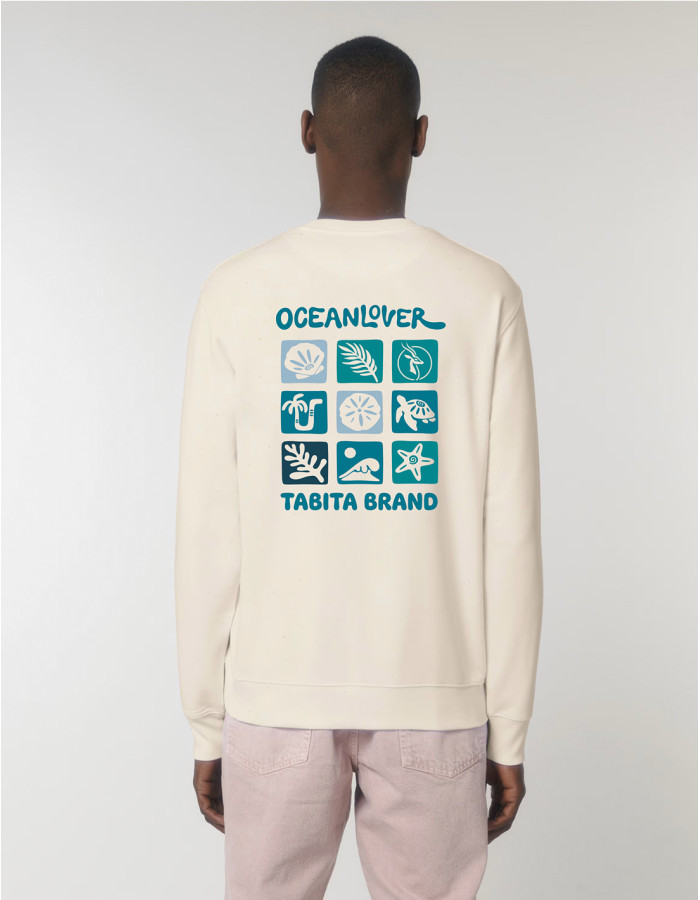 SUDADERA TABITA OCEAN LOVER NATURAL RAW