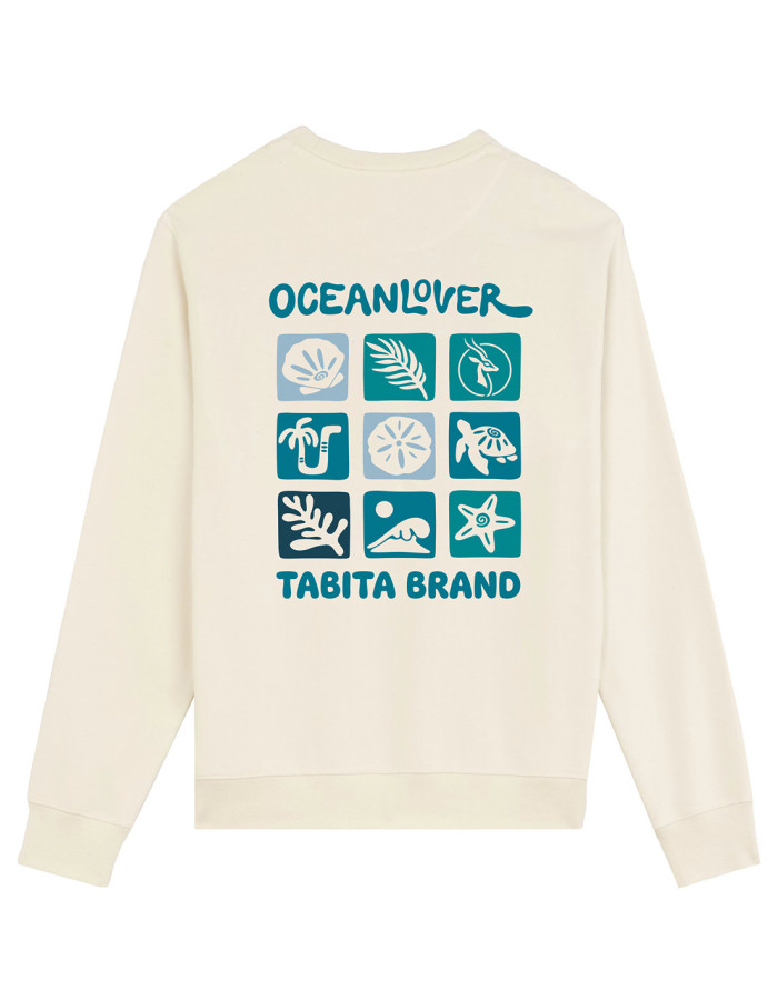 SUDADERA TABITA OCEAN LOVER NATURAL RAW