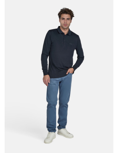Moderno vaquero azul tapered fit Pierre Cardin denim elástico | Manzanos Moda