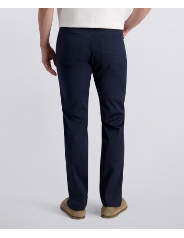 Elegante pantalón Pierre Cardin azul marino corte recto tejido ligero | Manzanos Moda