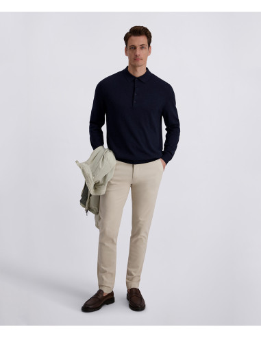 Elegante pantalón Pierre Cardin Colmar Mojave Desert beige corte tapered | Manzanos Moda