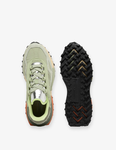 Zapatillas Lacoste Elite Active 12 Hombre - Color Caqui y Plata