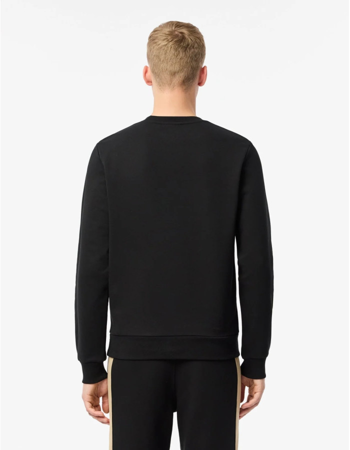 Sudadera Lacoste Colorblock Negro Hombre | Manzanos Moda