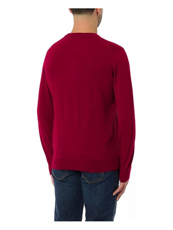 Jersey Lacoste Cuello Redondo Granate Hombre | Manzanos Moda