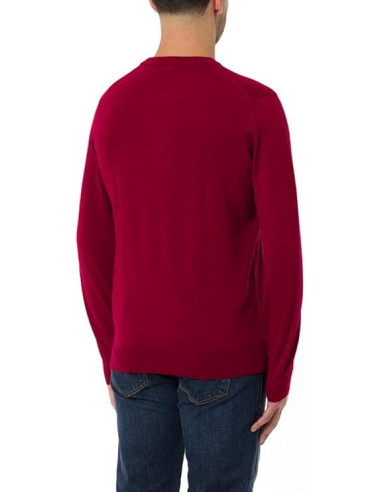 Jersey Lacoste Cuello Redondo Básico Granate | Manzanos Moda