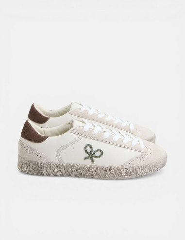 Zapatilla Silbon Desgastada Color Piedra | Manzanos Moda
