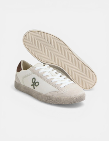Zapatilla Silbon Desgastada Color Piedra | Manzanos Moda