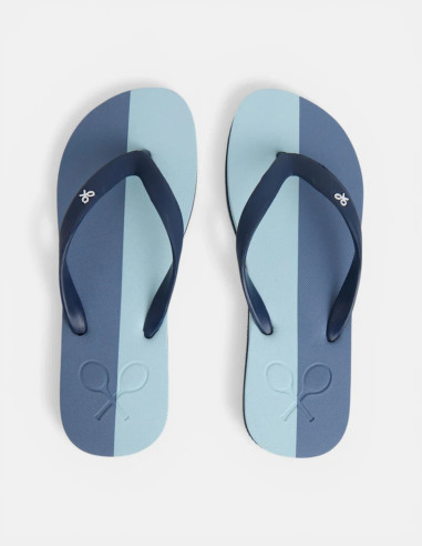 Chancla Silbon Raqueta Bicolor Azul Hombre | Manzanos Moda