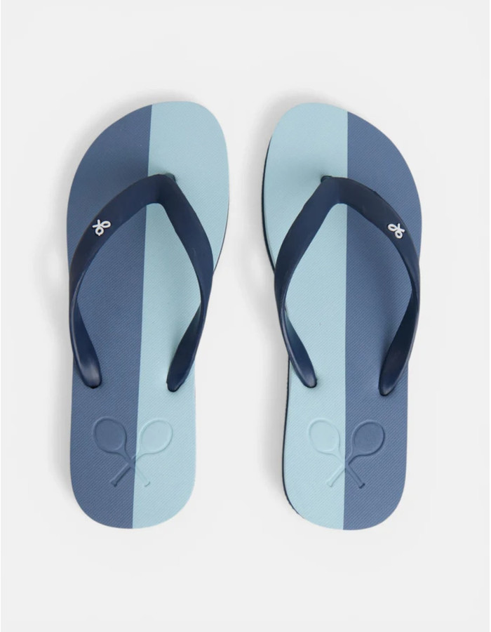 Chancla Silbon Raqueta Bicolor Azul Hombre | Manzanos Moda