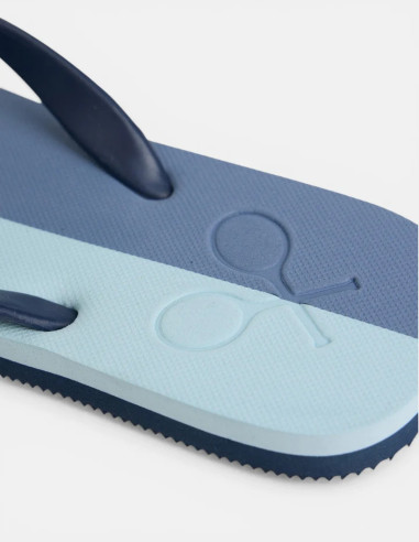 Chancla Silbon Raqueta Bicolor Azul Hombre | Manzanos Moda