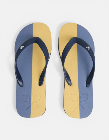 Chancla Silbon Raqueta Bicolor Amarillo | Manzanos Moda