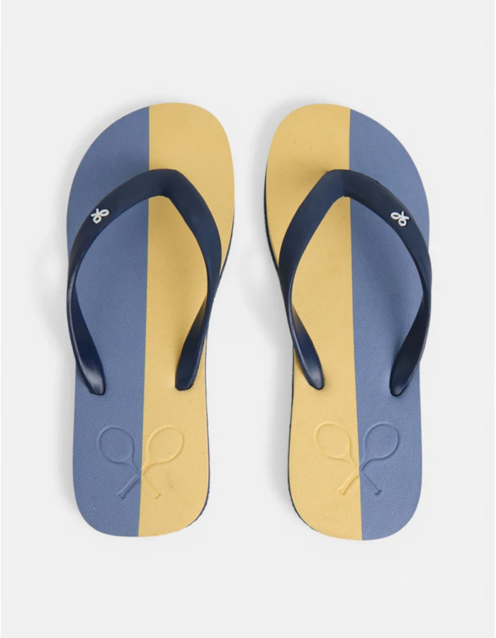 Chancla Silbon Raqueta Bicolor Amarillo Hombre | Manzanos Moda