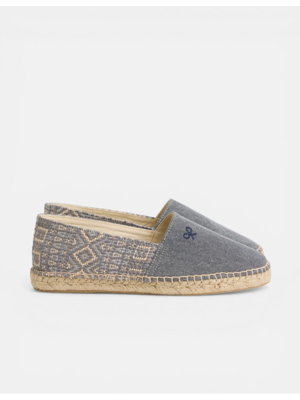 Alpargata Silbon Étnica Azul Marino Hombre | Manzanos Moda