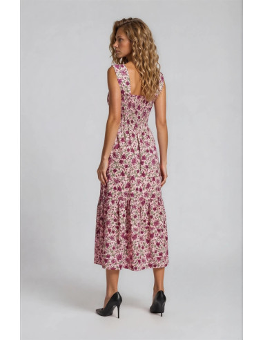 Vestido Tabita Flores Rosa Mujer | Manzanos Moda