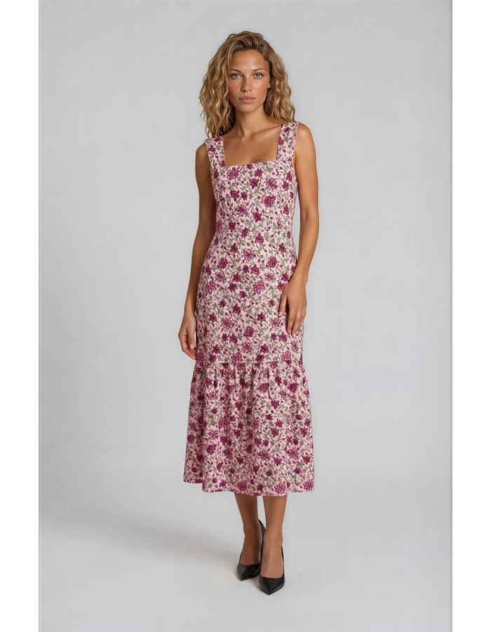 Vestido Tabita Flores Rosa Mujer | Manzanos Moda