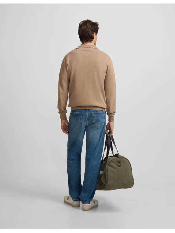 Jersey Silbon Cuello Polo Beige Hombre | Manzanos Moda 2